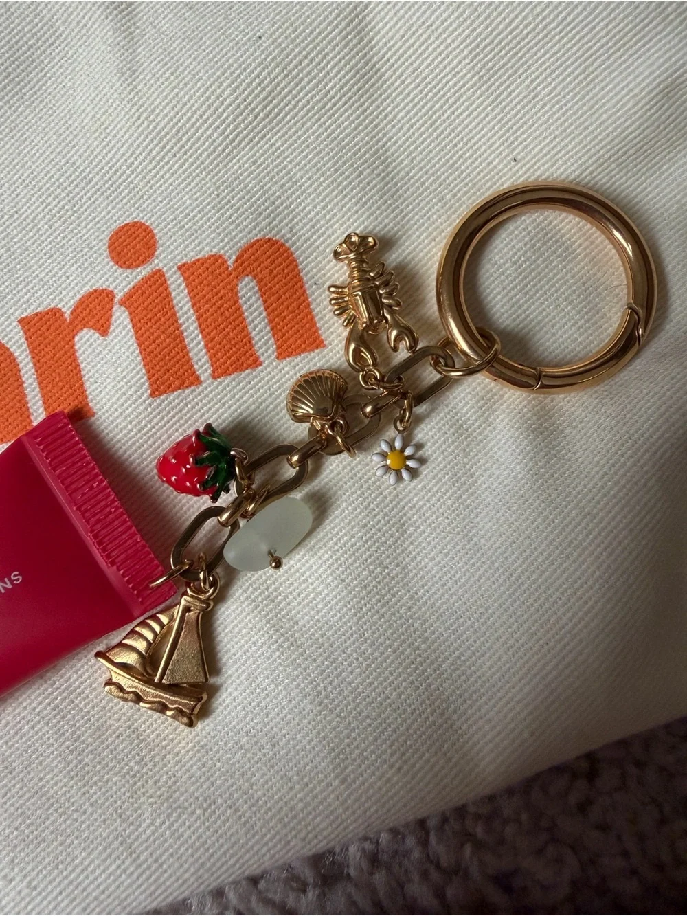Marin x Good Stock Maine Strawberry Rhubarb Lip Treatment and Keychain
